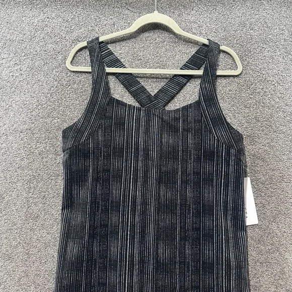 Athleta Arrival Maxi Dress Women XL Amara Stripe Black White Pockets Athleisure - Picture 7 of 14